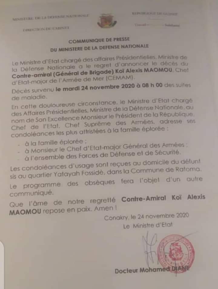 Niger: trois jours de deuil après le décès de l'ancien président Mamadou Tandja
