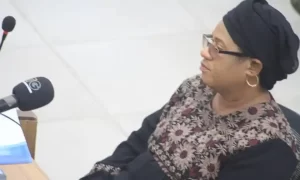 28 septembre 2009: Yayé Fatou Barry, victime, charge le colonel Thiégboro, "sauveur" d'autres victimes