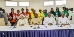 Concours Miss Mathématique: les finalistes chez le Premier ministre Dr Bernard Goumou