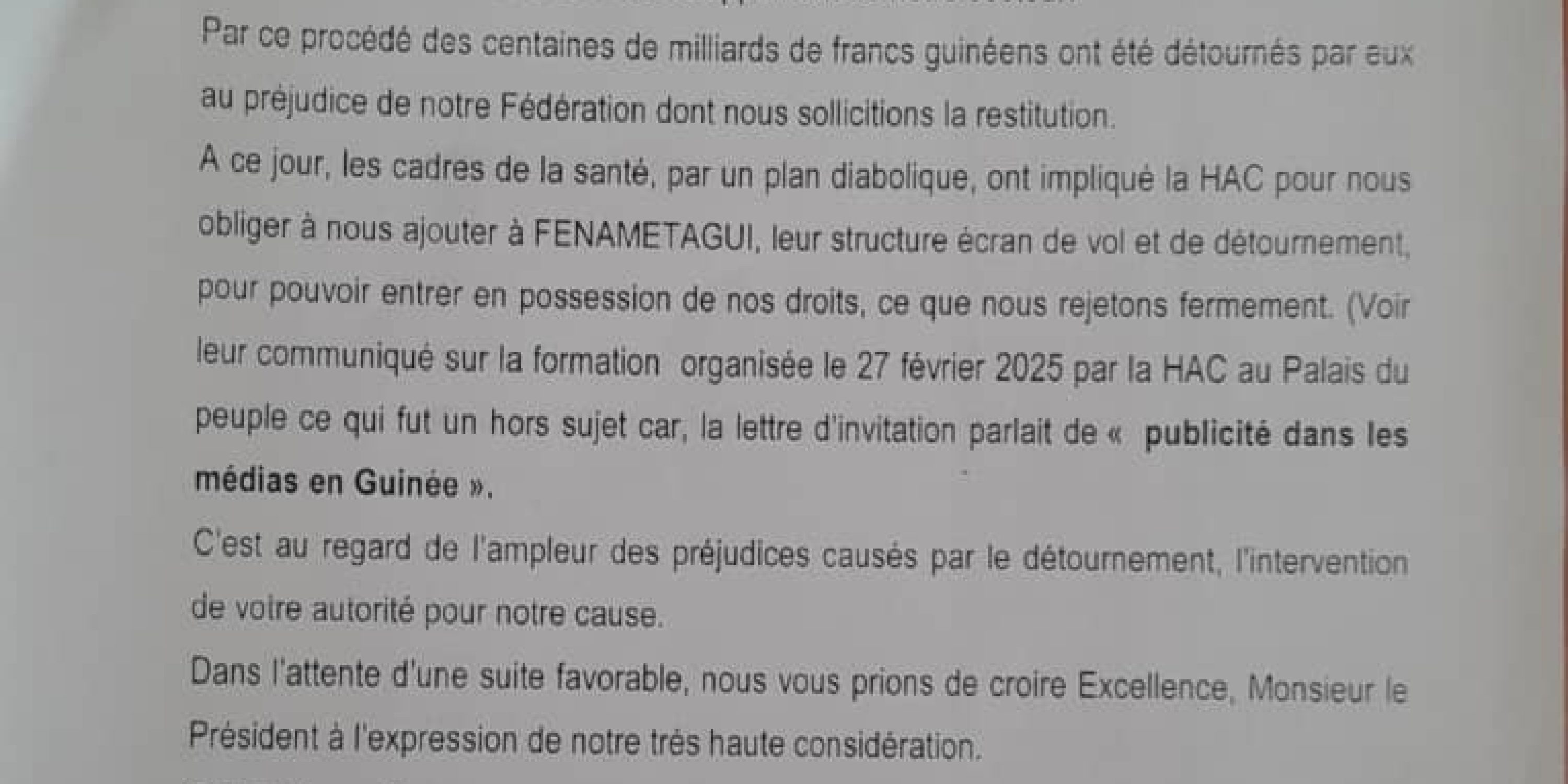 Santé : La FEGAGTH interpelle Général Mamadi Doumbouya suite à l’interdiction de la diffusion des publicités des guérisseurs traditionnels dans les médias par la HAC