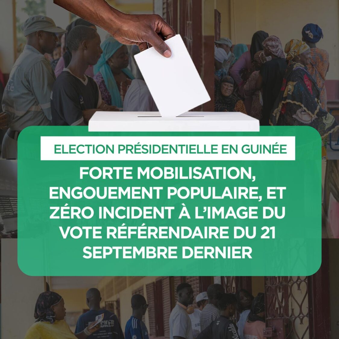 Forte mobilisation, engouement populaire, et zéro incident à l’image du vote référendaire du 21 septembre dernier