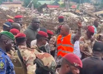 Dar-es-Salam (Gbessia) : le président Doumbouya sur le lieu du sinistre