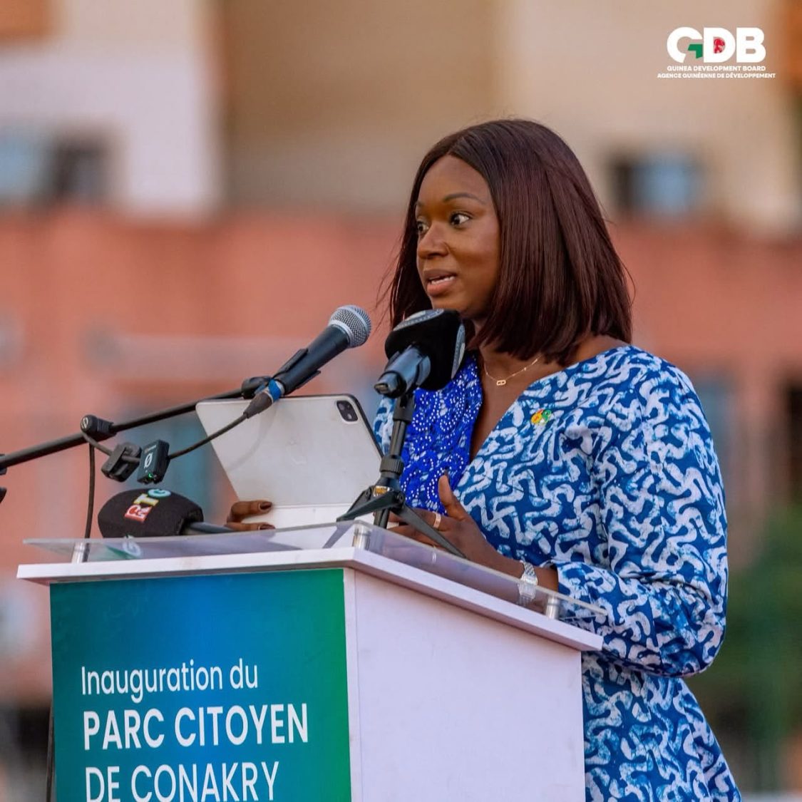 Inauguration du Parc Citoyen de Conakry : discours de Mme Kadé Camara, DGA du Guinea Development Board (GDB), chargée de l’Attractivité et du Rayonnement de la Guinée